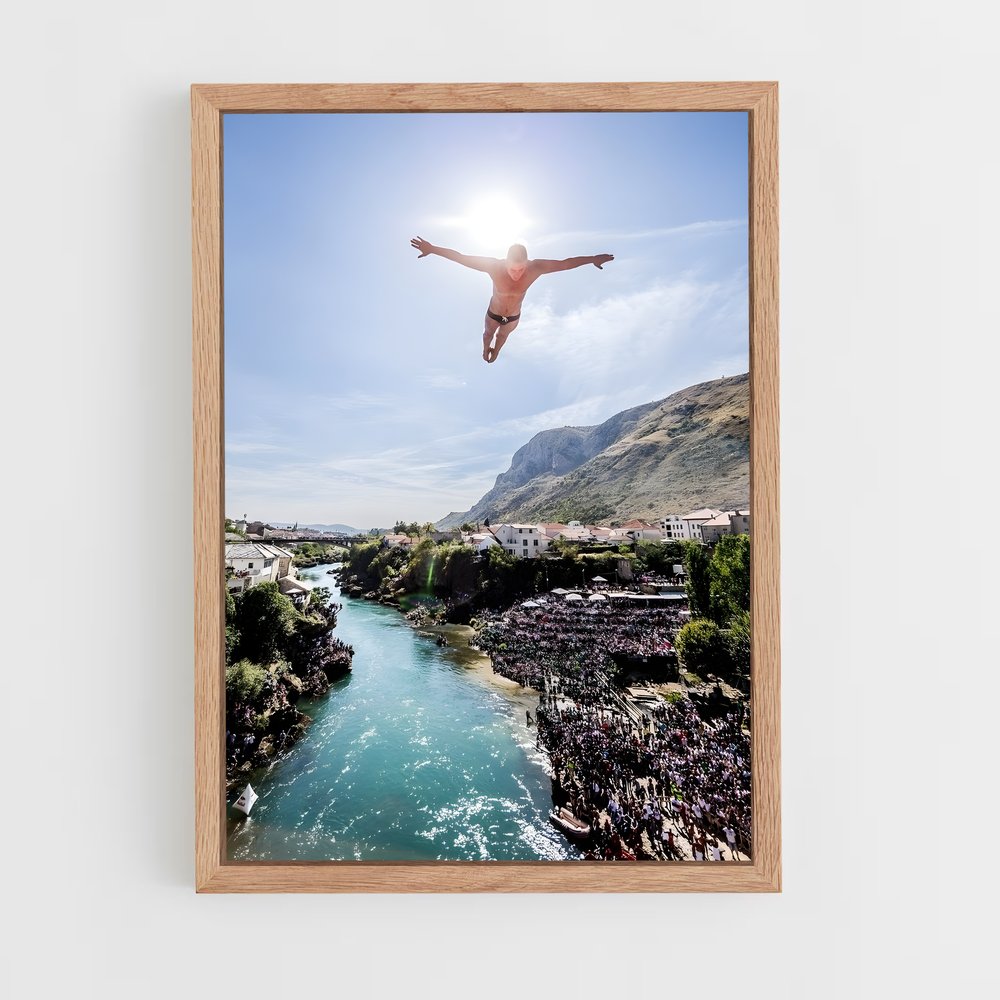 Poster Diving de world – affiche Plongeon depuis une plateforme (vue 4)